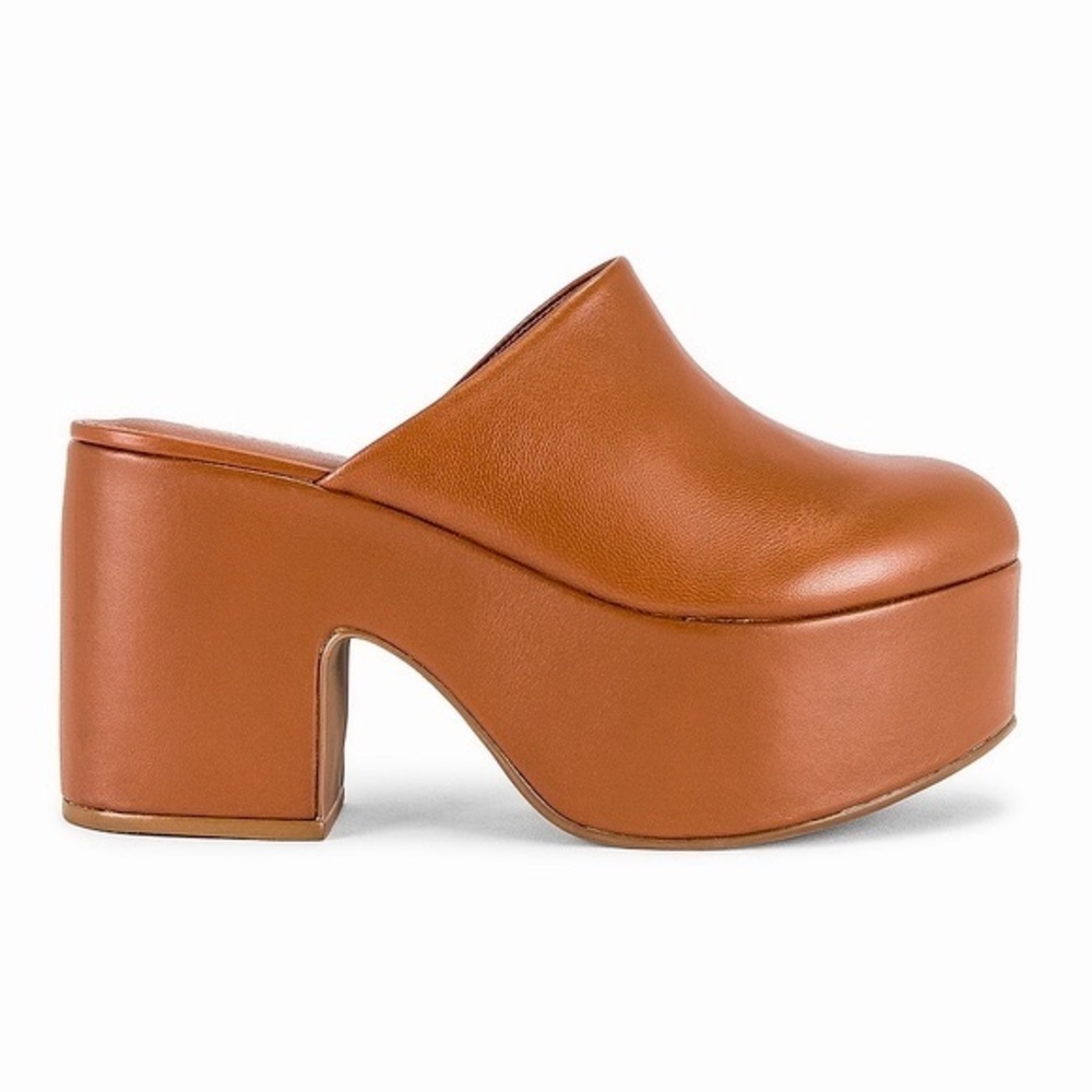 Larroude Misa Mule Platform Caramel Revolve